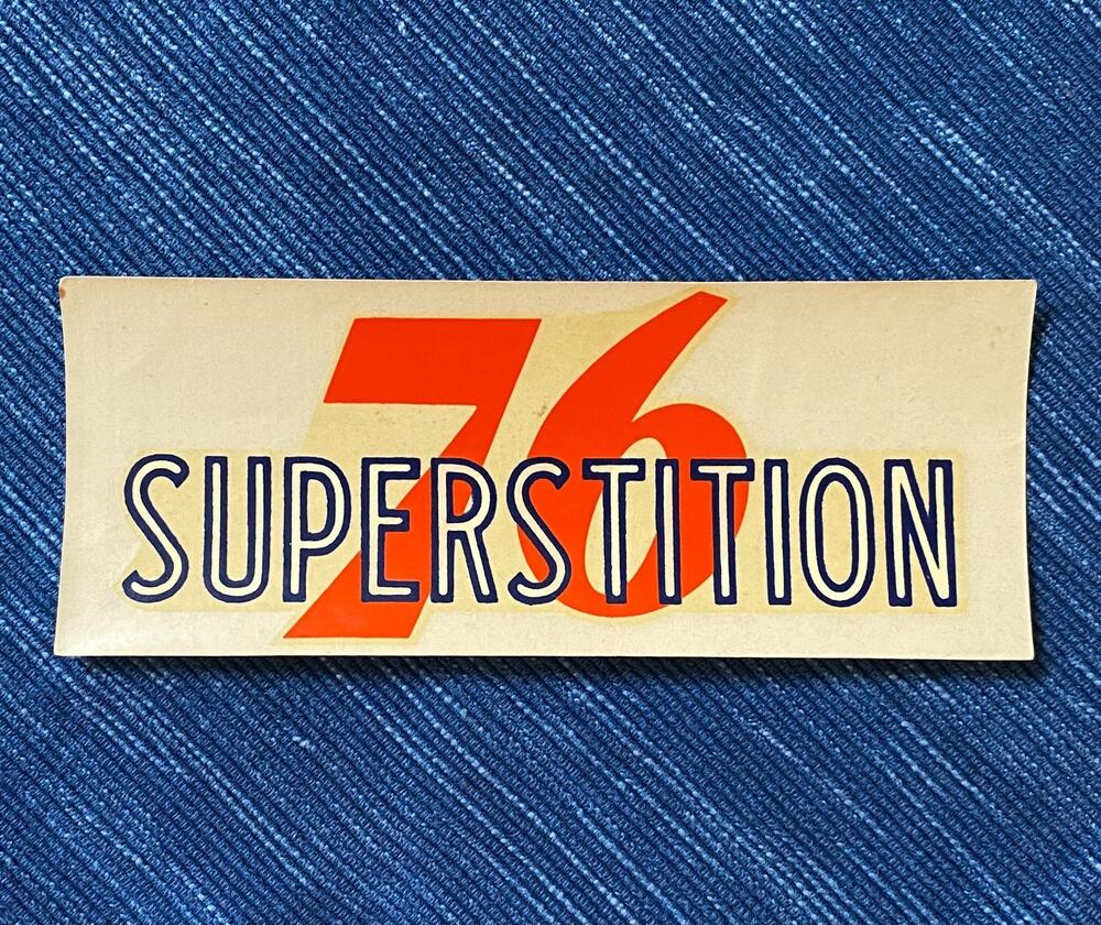 Vintage Union 76 Oil Superstition Arizona Gas Station Decal Travel Souvenir
